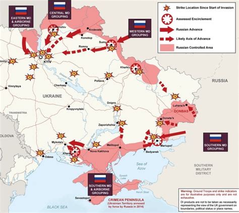 Ukraine War Map Shows Russian Advances Toward .